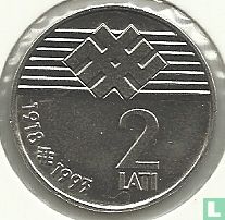 Latvia 2 lati 1993 "75th Anniversary of Proclamation of the Republic of Latvia" - Image 1