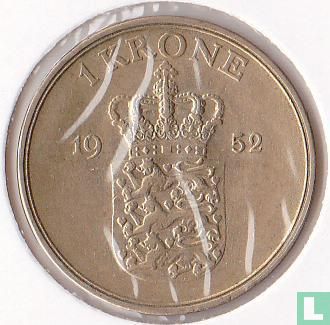Denemarken 1 krone 1952 - Afbeelding 1