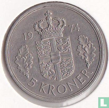 Dänemark 5 Kroner 1974 - Bild 1