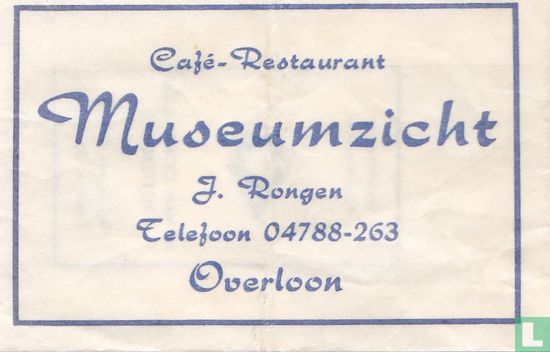 Café Restaurant Museumzicht