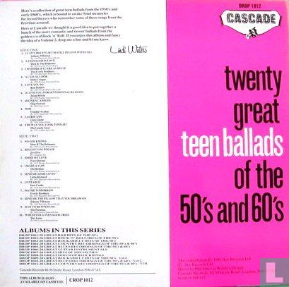 20 great teen ballads of the 50`s and 60`s - Bild 2