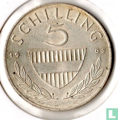 Autriche 5 schilling 1965 - Image 1