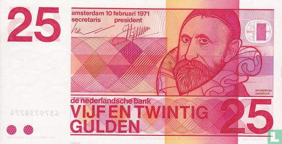 1971 25 florins néerlandais - Image 1