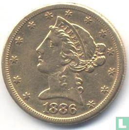 Verenigde Staten 5 dollars 1886 (S) - Afbeelding 1
