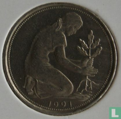 Deutschland 50 Pfennig 1991 (F) - Bild 1