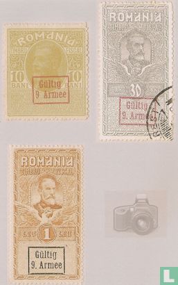 1918 Roemeense fiscale zegels, met opdruk