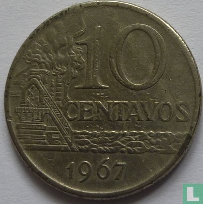 Brazil 10 centavos 1967 - Image 1