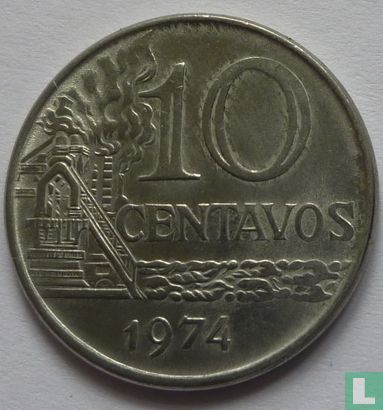 Brazil 10 centavos 1974 - Image 1
