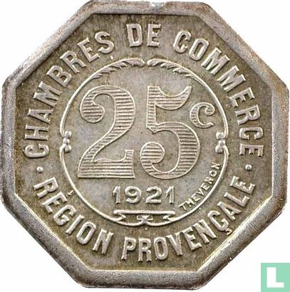 Provence region 25 centimes 1921 (aluminum - type 1) - Image 1