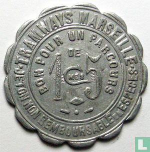 Frankrijk 15 centimes Tramways Marseille token - Afbeelding 1