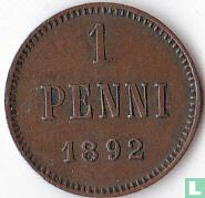 Finlande 1 penni 1892 - Image 1