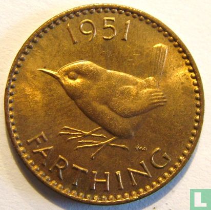 United Kingdom 1 farthing 1951 - Image 1