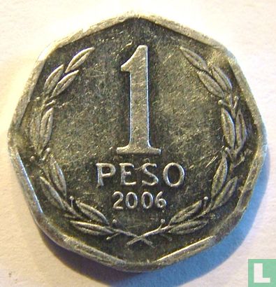 Chili 1 peso 2006 - Image 1