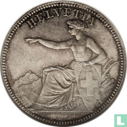 Suisse 5 francs 1874 (B) - Image 2