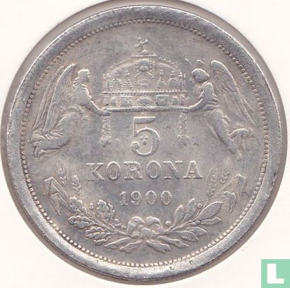 Hongarije 5 korona 1900 (replica) - Afbeelding 1