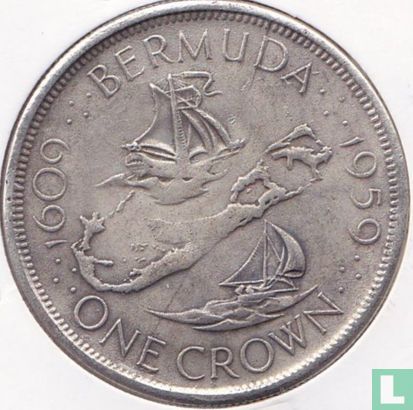 Bermuda 1 Crown 1959 replica - Image 1