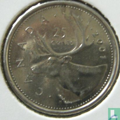Canada 25 cents 2001 (staal bekleed met nikkel) - Afbeelding 1