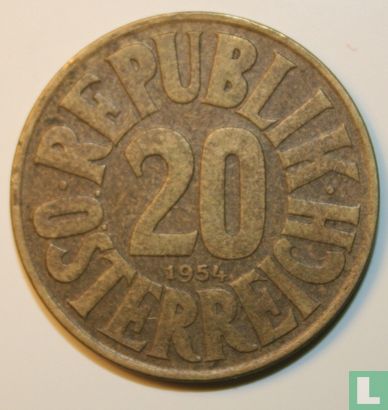 Austria 20 groschen 1954 - Image 1