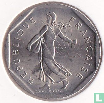 Frankrijk 2 francs 1994 (dolfijn) - Afbeelding 2