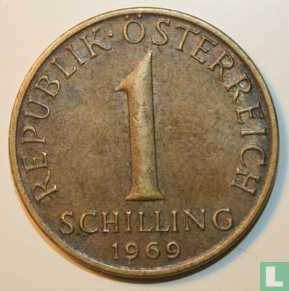 Austria 1 schilling 1969 - Image 1