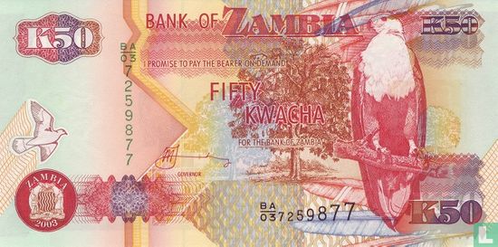 Zambia 50 Kwacha 2003 - Image 1