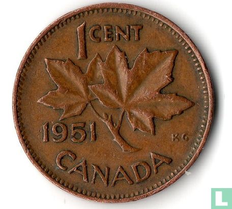 Canada 1 cent 1951 - Image 1