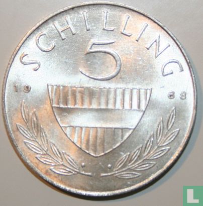 Autriche 5 schilling 1968 (argent) - Image 1
