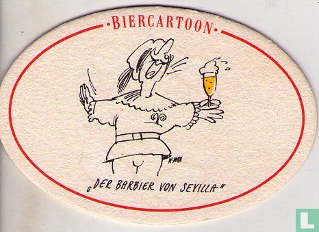 Biercartoon "Der Barbier von Sevilla"     - Afbeelding 1