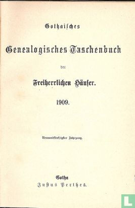 Gothaisches genealogisches Taschenbuch der freiherrlichen Häuser. 59. Jahrgang - Bild 3
