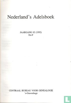 Nederland's adelsboek 82e jaargang: Do-F (1992) - Afbeelding 3