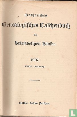 Gothaisches genealogisches Taschenbuch der briefadeligen Häuser 1. Jahrgang - Afbeelding 3
