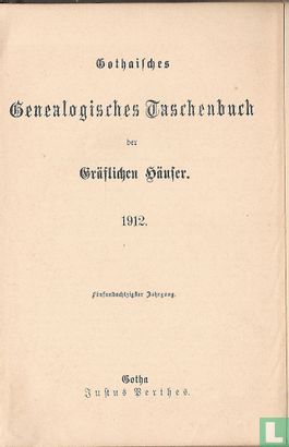 Gothaisches genealogisches Taschenbuch der gräflichen Häuser. 85. Jahrgang - Image 3