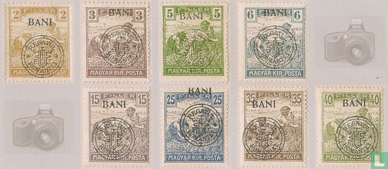 1919 Aufdruck auf ungarischen Briefmarken von 1916-1917 (I)