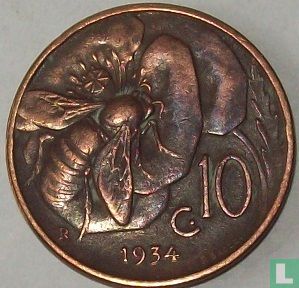 Italie 10 centesimi 1934 - Image 1