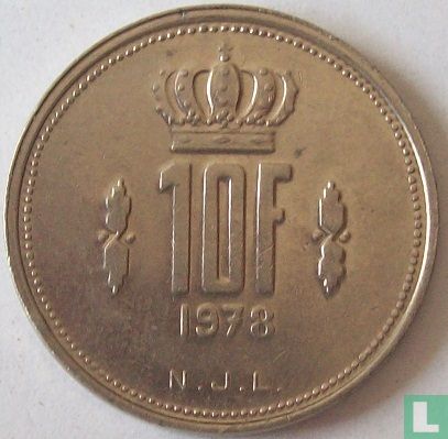 Luxembourg 10 francs 1978 - Image 1