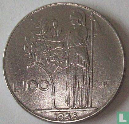 Italien 100 Lire 1955 - Bild 1