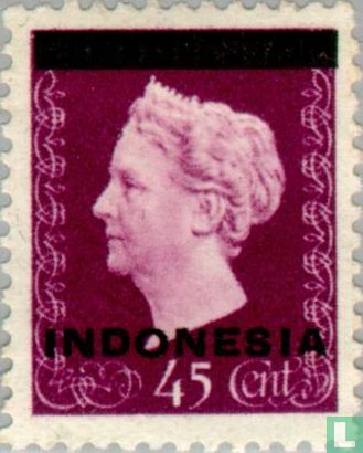 Surcharge sur timbres des Indes néerlandaises