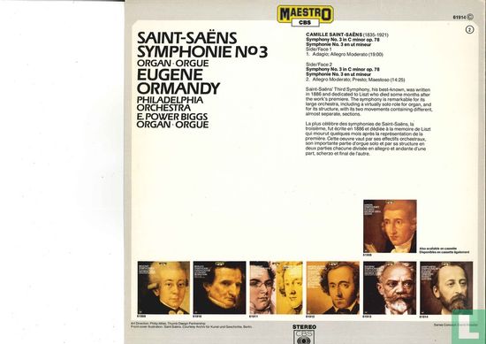 Saint-Saens/ Symphonie no3 - Afbeelding 2