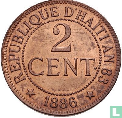 Haïti 2 centimes 1886 - Image 1