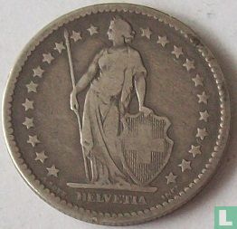 Suisse 2 francs 1878 - Image 2