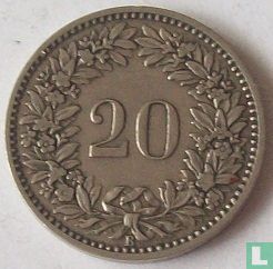 Switzerland 20 rappen 1901 - Image 2