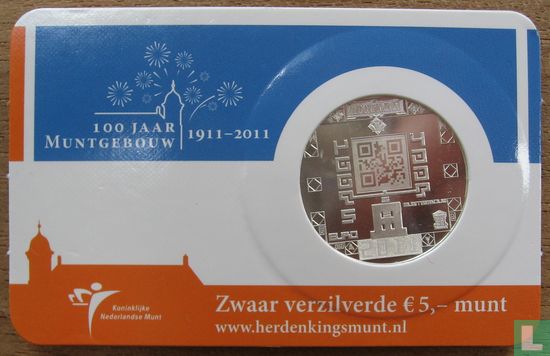 Nederland 5 euro 2011 (coincard) "100 years of the Mint Building" - Afbeelding 1