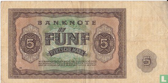 DDR 5 Deutsche Mark 1948 - Afbeelding 2