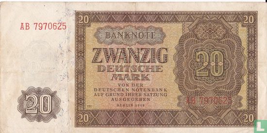 DDR 20 Deutsche Mark 1948 - Image 1