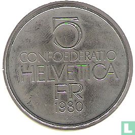 Zwitserland 5 francs 1980 "Ferdinand Hodler" - Afbeelding 1