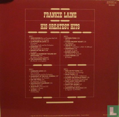His Greatest Hits Frankie Laine - Image 2