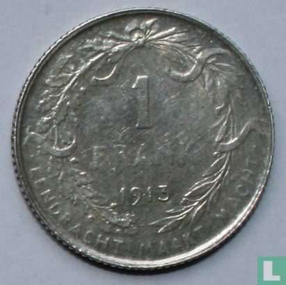 Belgique 1 franc 1913 (NLD) - Image 1