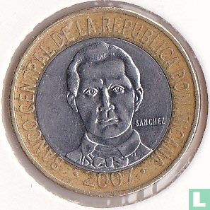République dominicaine 5 pesos 2007 - Image 2