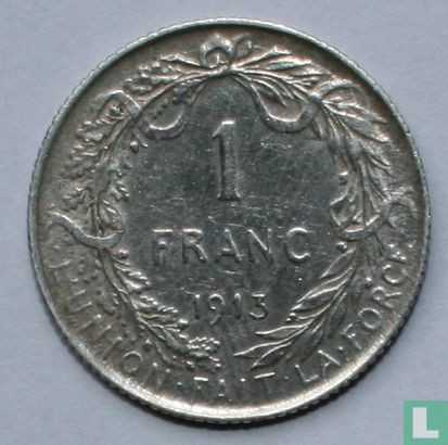 Belgique 1 franc 1913 (FRA) - Image 1