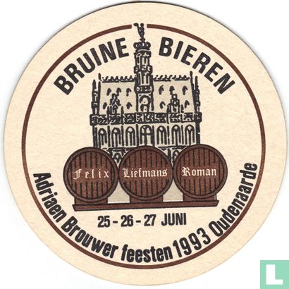 Bruine bieren Adriaen Brouwer feesten 1993 Oudenaarde